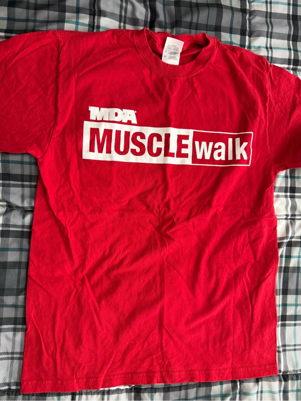 MDA Muscle Walk Red Graphic T-Shirt | Men’s Small/Medium | Charity Event Tee